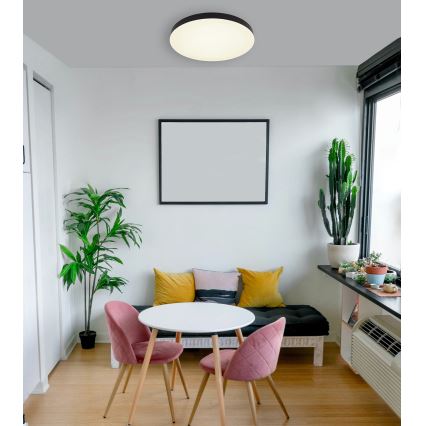 Globo - LED-Deckenleuchte LED/50W/230V 3000K/4000K/6500K d 50 cm schwarz