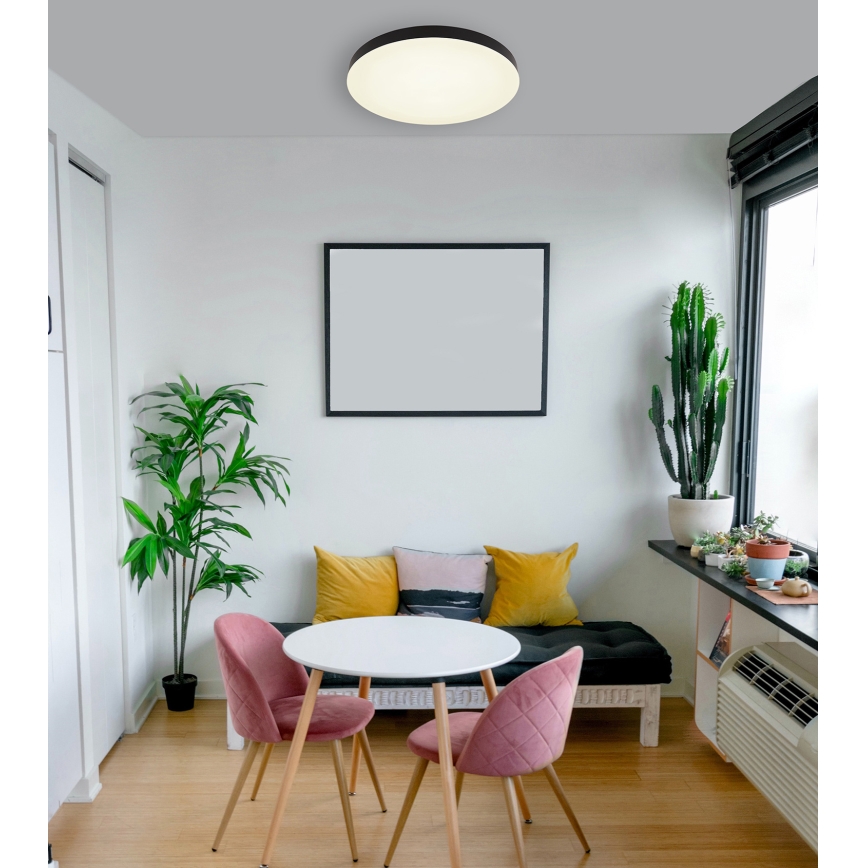 Globo - LED-Deckenleuchte LED/50W/230V 3000K/4000K/6500K d 50 cm schwarz