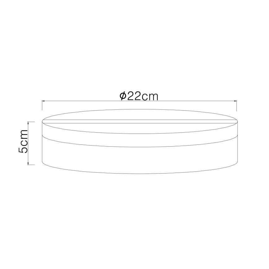 Globo - LED-Deckenleuchte LED/12W/230V 4000K d 22 cm schwarz