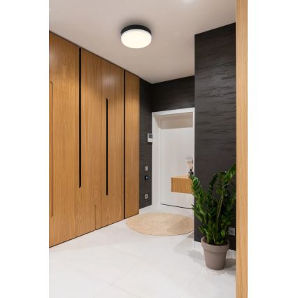 Globo - LED-Deckenleuchte LED/8W/230V 4000K d 12 cm schwarz