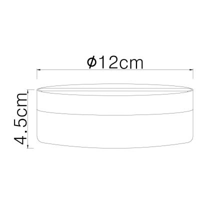 Globo - LED-Deckenleuchte LED/8W/230V 4000K d 12 cm schwarz