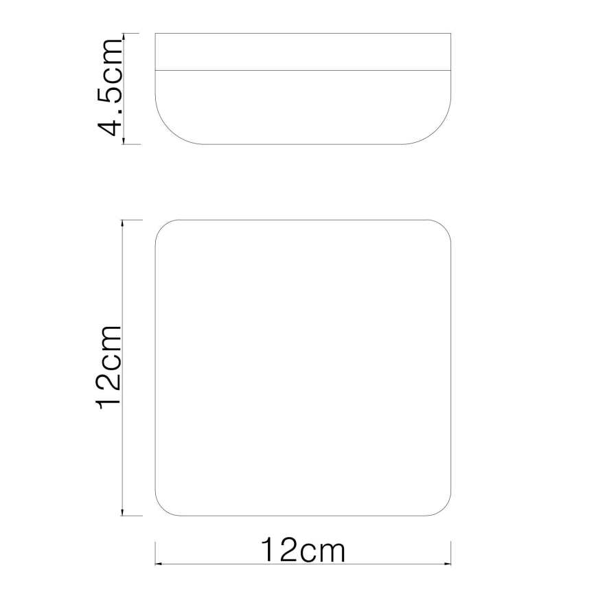 Globo - LED-Deckenleuchte LED/8W/230V 4000K 12x12 cm schwarz