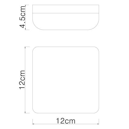 Globo - LED-Deckenleuchte LED/8W/230V 4000K 12x12 cm weiß