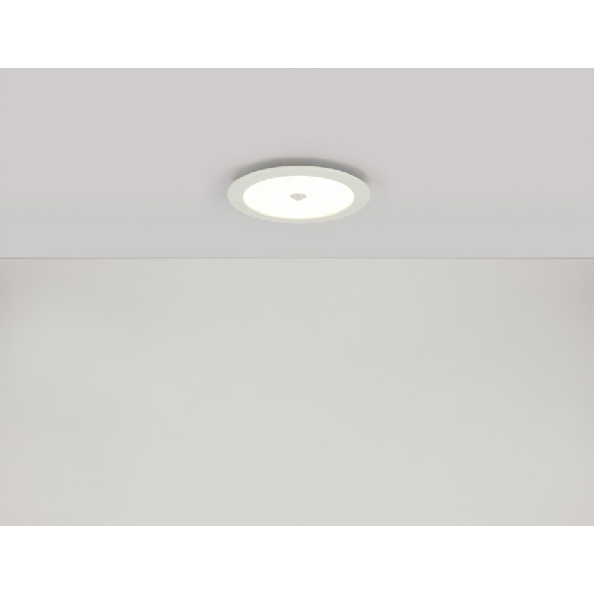 GLOBO 12392-18S - LED Bad-Einbauleuchte mit Sensor POLLY 1xLED/18W IP44