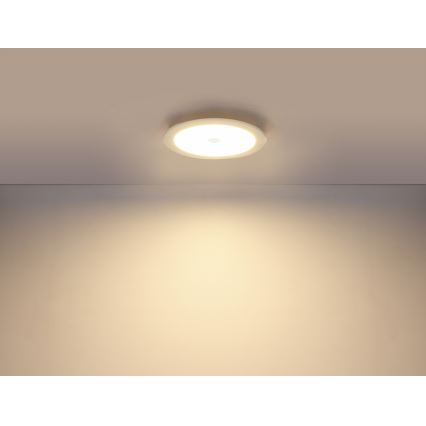 GLOBO 12392-18S - LED Bad-Einbauleuchte mit Sensor POLLY 1xLED/18W IP44