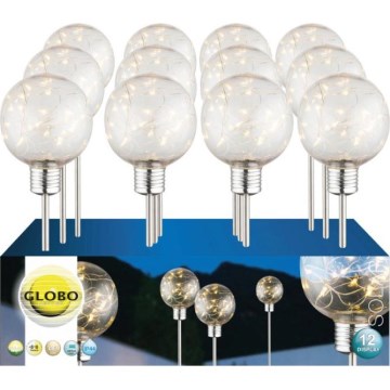Globo - 12er-Set LED-Solarleuchten LED/3,2V IP44 600 mAh