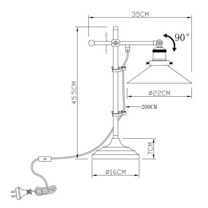 Globo - Tischlampe 1xE27/60W/230V