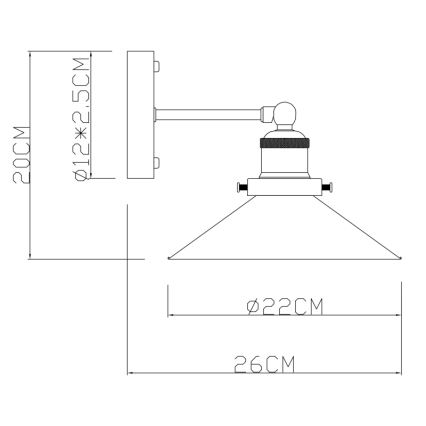 Globo - Wandleuchte 1xE27/60W/230V