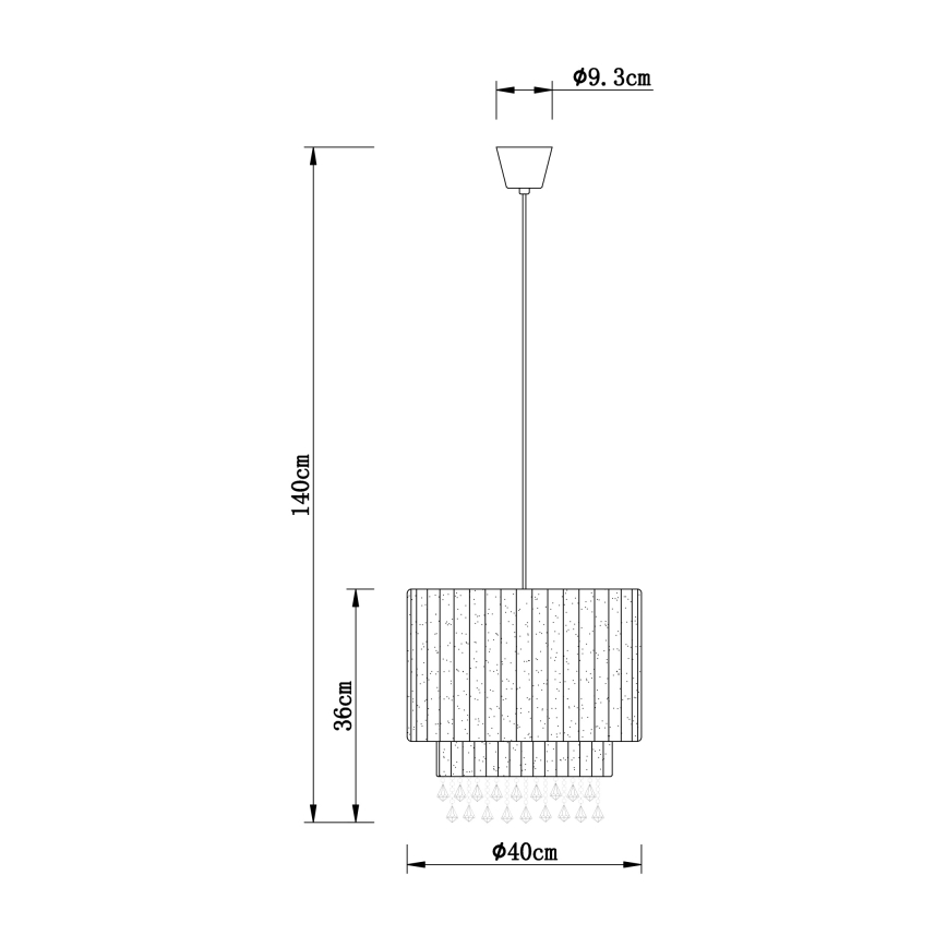 Globo - Hängeleuchte 1xE27/60W/230V