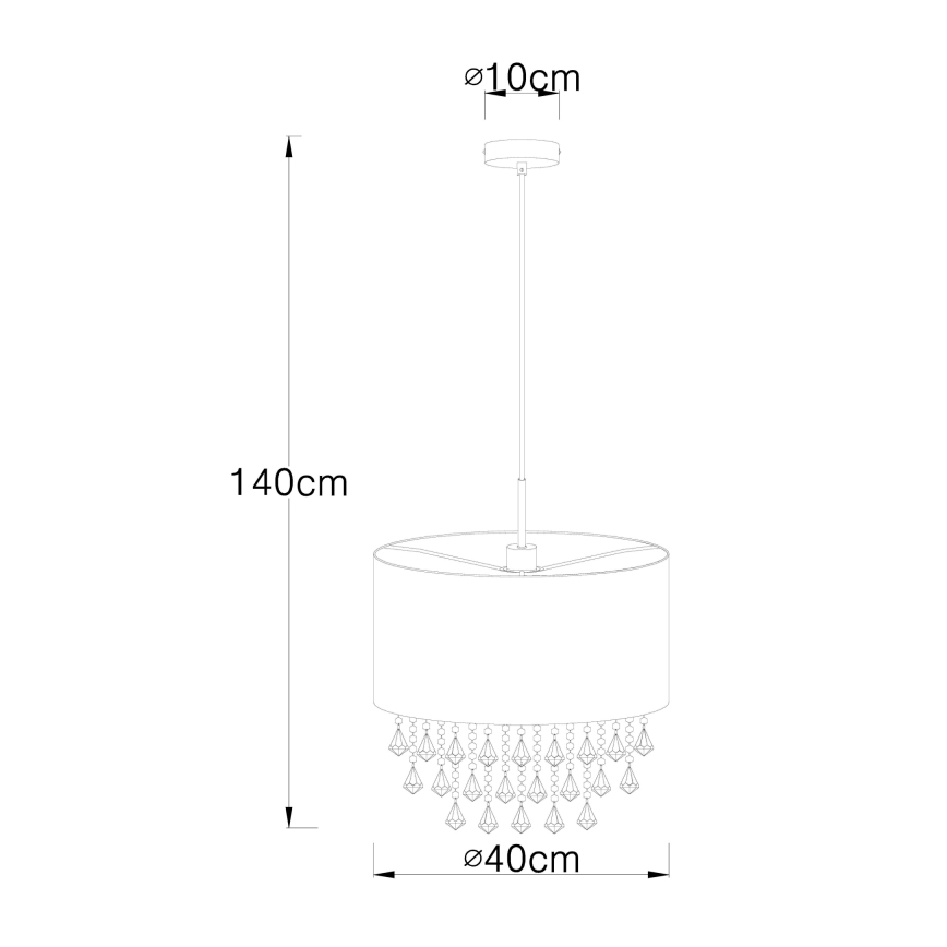 Globo - Hängeleuchte an Schnur 1xE27/60W/230V