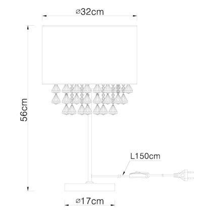 Globo - Tischlampe 1xE27/60W/230V