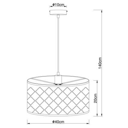 Globo 15329H - Hängeleuchte HARALD 1xE27/60W/230V