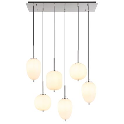 Globo - Hängeleuchte 6xE14/40W/230V glänzendes Chrom