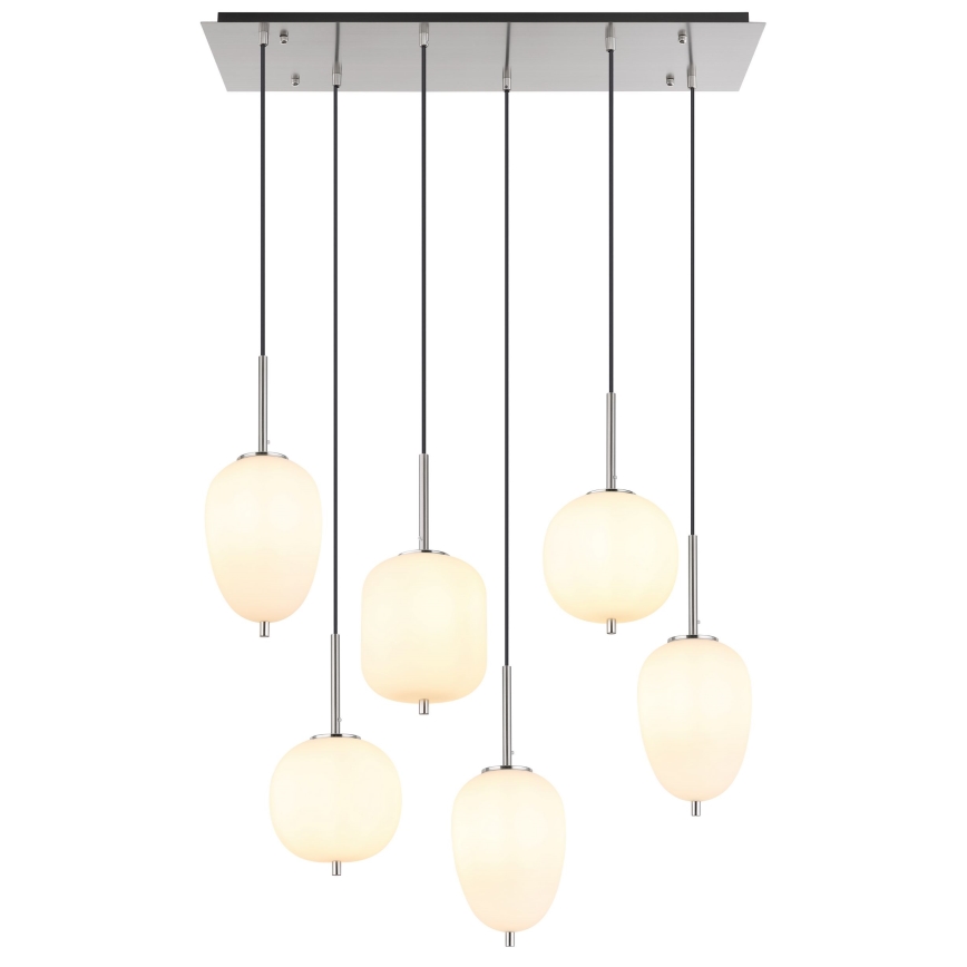 Globo - Hängeleuchte 6xE14/40W/230V glänzendes Chrom