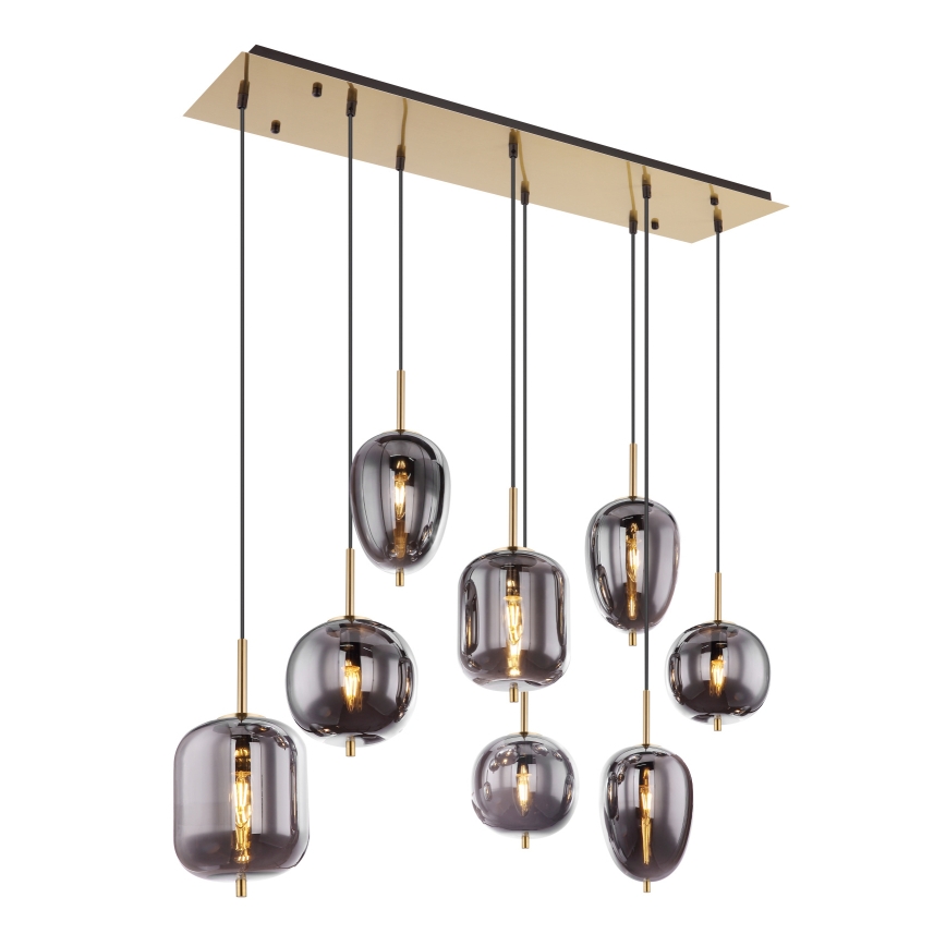 Globo - Hängeleuchte 8xE14/40W/230V rauchig