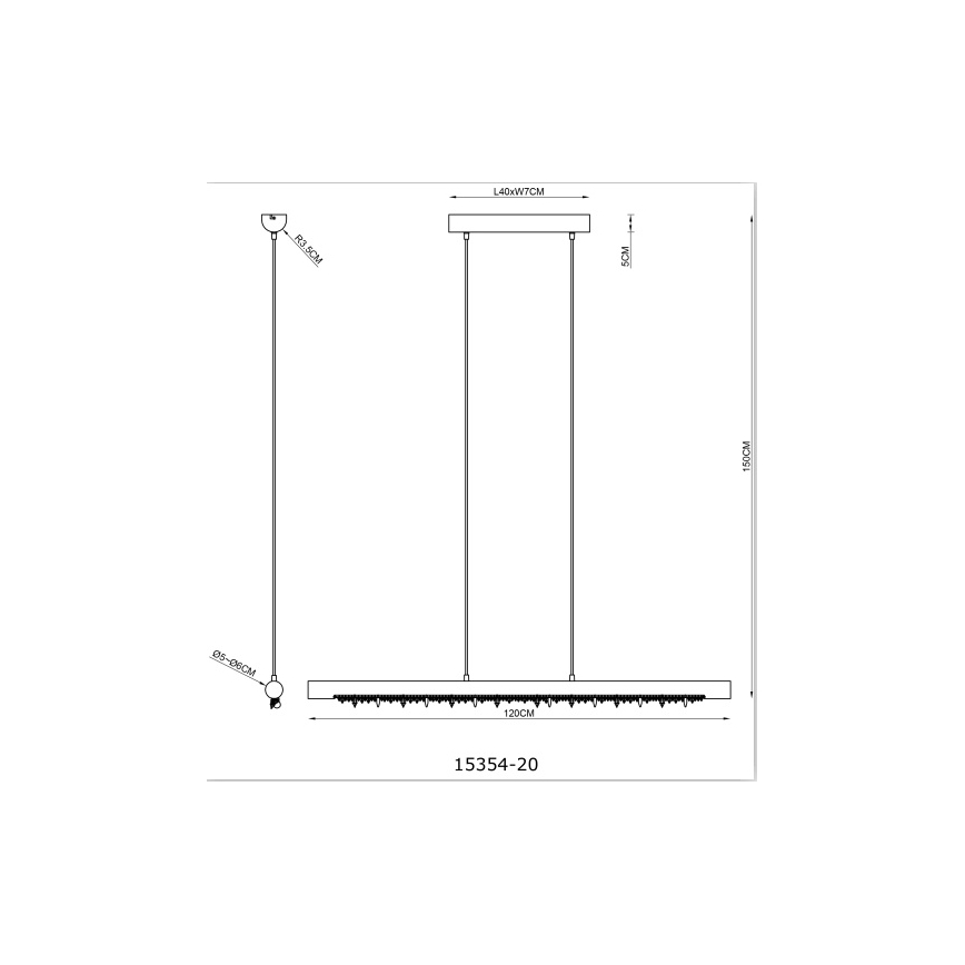 Globo 15354-20 - LED-dimmbare Pendelleuchte an Kabel FELICITAS LED/25W/230V beige