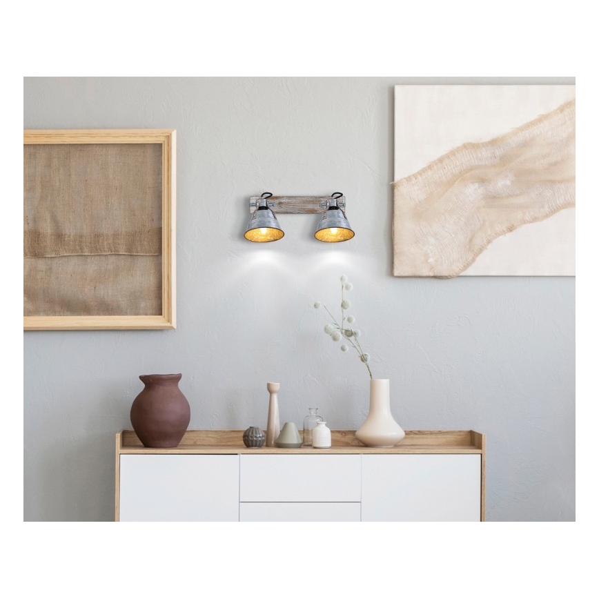 Globo - Strahler 2xE27/60W/230V Tanne