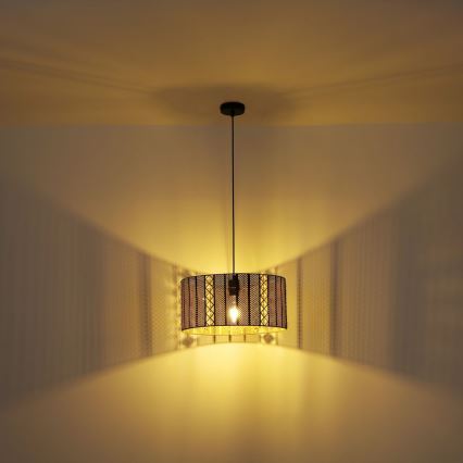 Globo - Hängeleuchte an Kabel 1xE27/60W/230V gold/schwarz