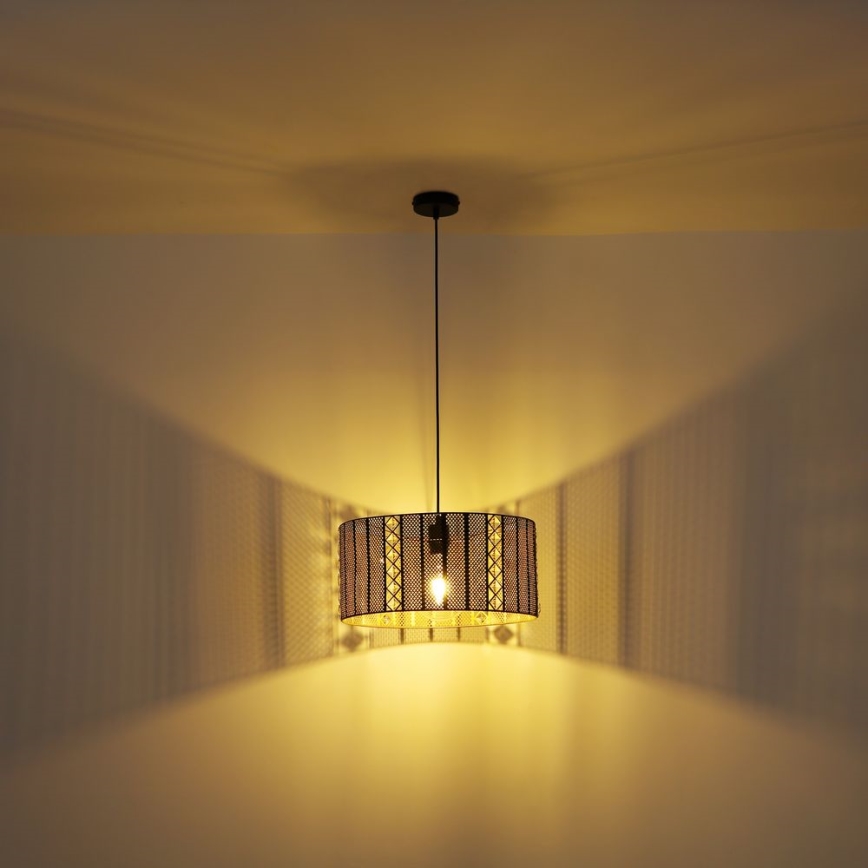 Globo - Hängeleuchte an Kabel 1xE27/60W/230V gold/schwarz