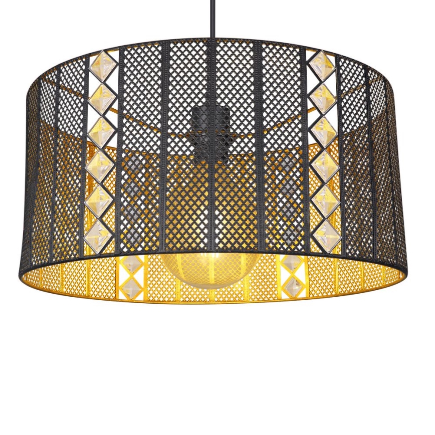 Globo - Hängeleuchte an Kabel 1xE27/60W/230V gold/schwarz