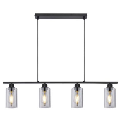 Globo - Hängeleuchte 4xE27/60W/230V schwarz