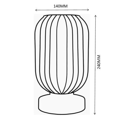 Globo - Tischleuchte 1xE27/40W/230V braun
