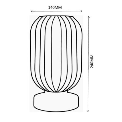 Globo - Tischleuchte 1xE27/40W/230V weiß