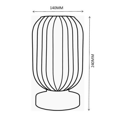 Globo - Tischleuchte 1xE27/40W/230V grau