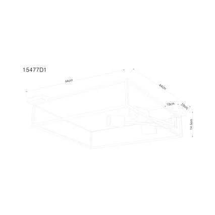 Globo - Deckenleuchte 3xE27/60W/230V