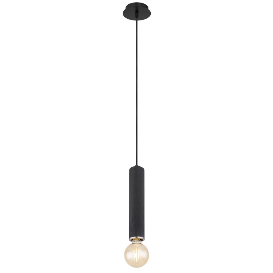 Globo - Hängeleuchte an Kabel 1xE27/60W/230V schwarzes Holz