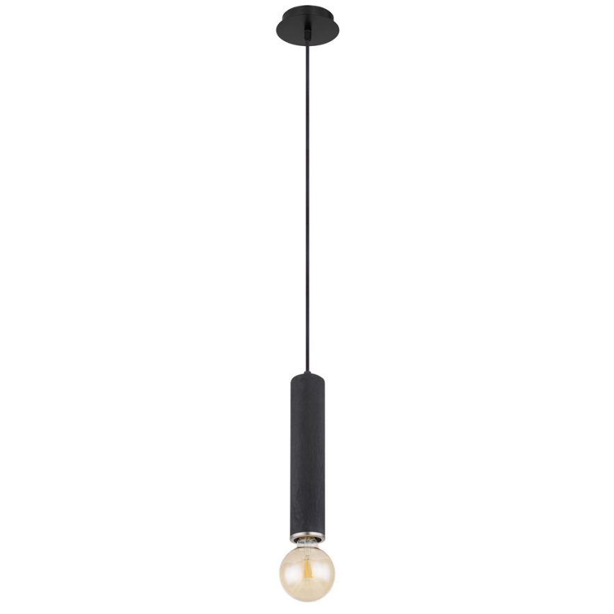 Globo - Hängeleuchte an Kabel 1xE27/60W/230V schwarzes Holz