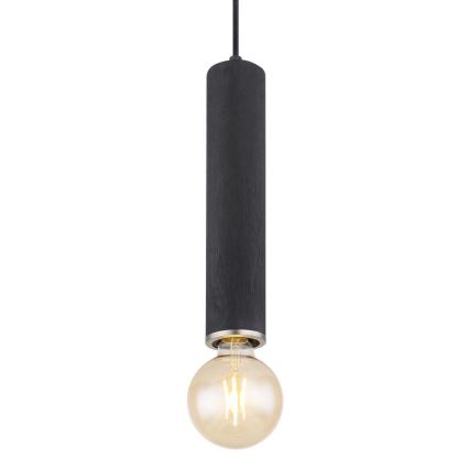 Globo - Hängeleuchte an Kabel 1xE27/60W/230V schwarzes Holz