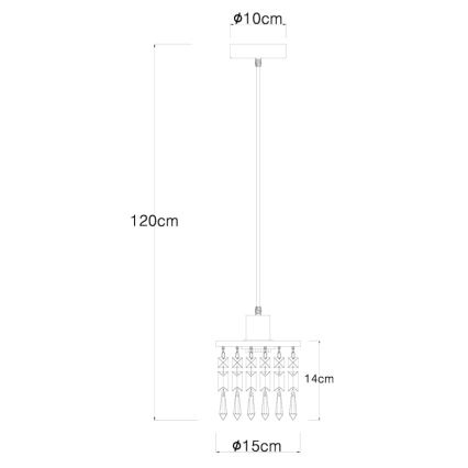 Globo 15533H - Hängeleuchte COMMA 1xE27/40W/230V