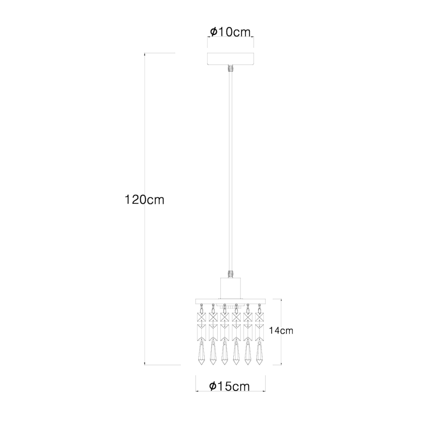 Globo 15533H - Hängeleuchte COMMA 1xE27/40W/230V