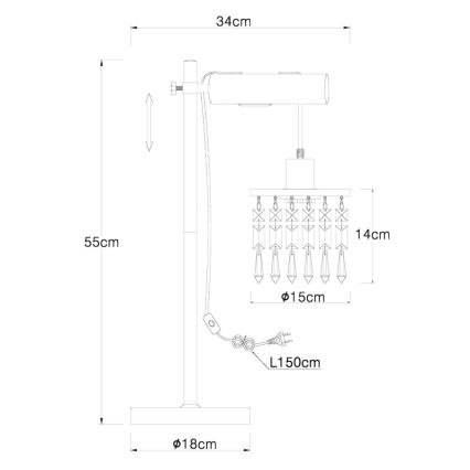 Globo - Tischleuchte 1xE27/40W/230V