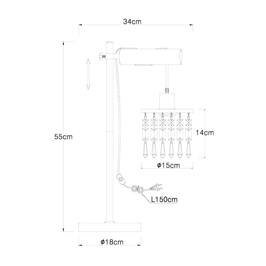 Globo - Tischleuchte 1xE27/40W/230V