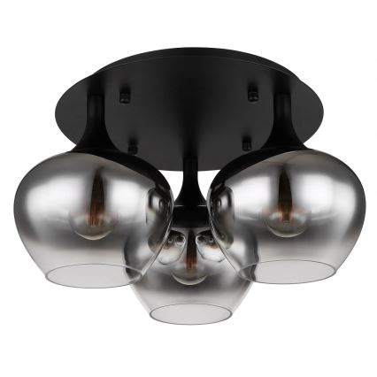 Globo - Aufbauleuchte 3xE27/40W/230V d 45 cm schwarz