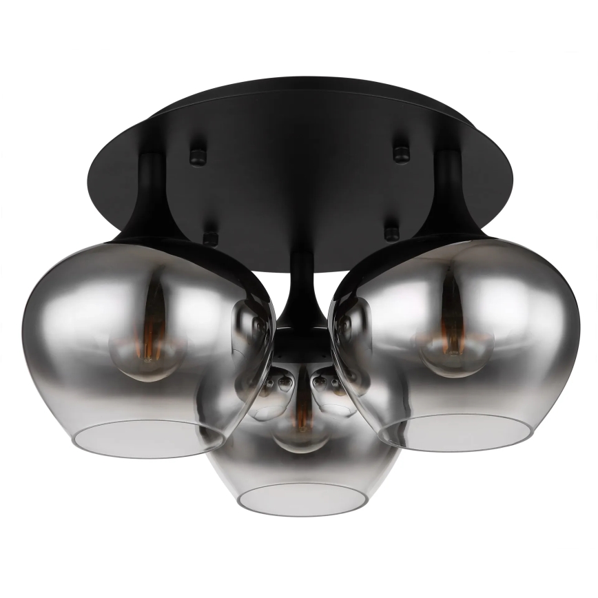 Globo - Aufbauleuchte 3xE27/40W/230V d 45 cm schwarz
