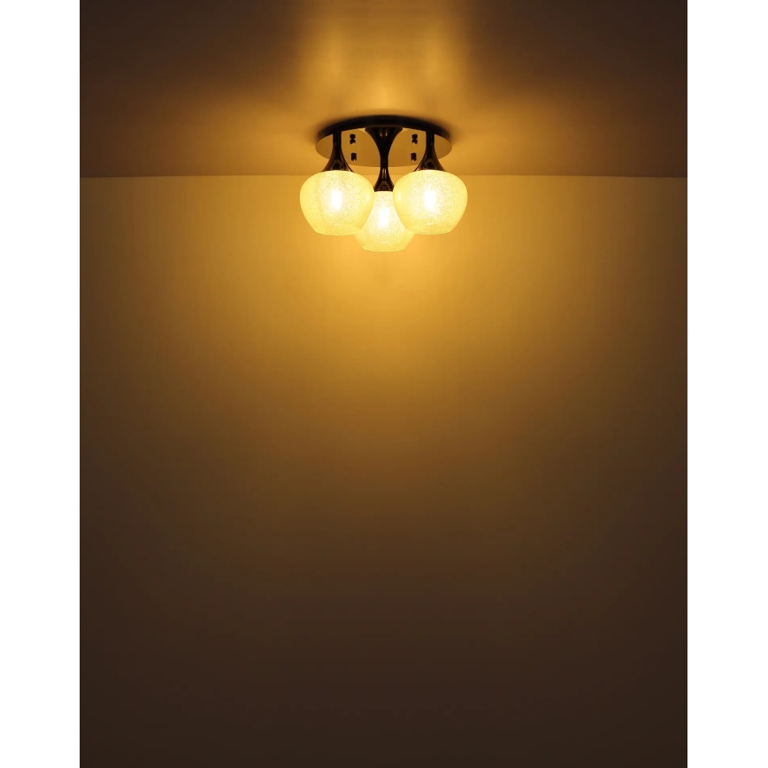 Globo - Anbauleuchte 3xE27/40W/230V anthrazit