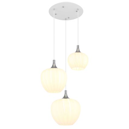 Globo - Hängeleuchte 3xE27/40W/230V weiß