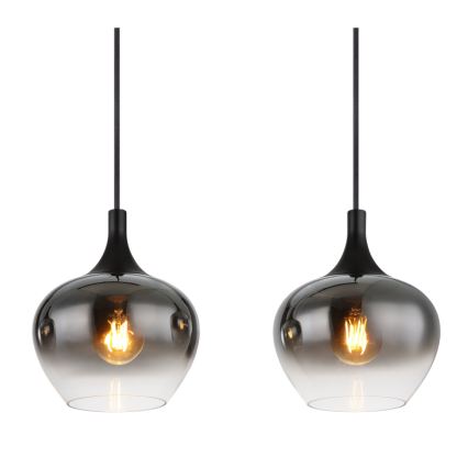 Globo - Pendelleuchte an Kabel 4xE27/40W/230V schwarz