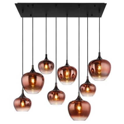Globo - Kronleuchter an Kabel 8xE27/40W/230V kupferfarben