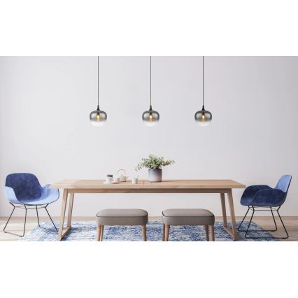 Globo - Hängeleuchte 1xE27/40W/230V d 24 cm schwarz