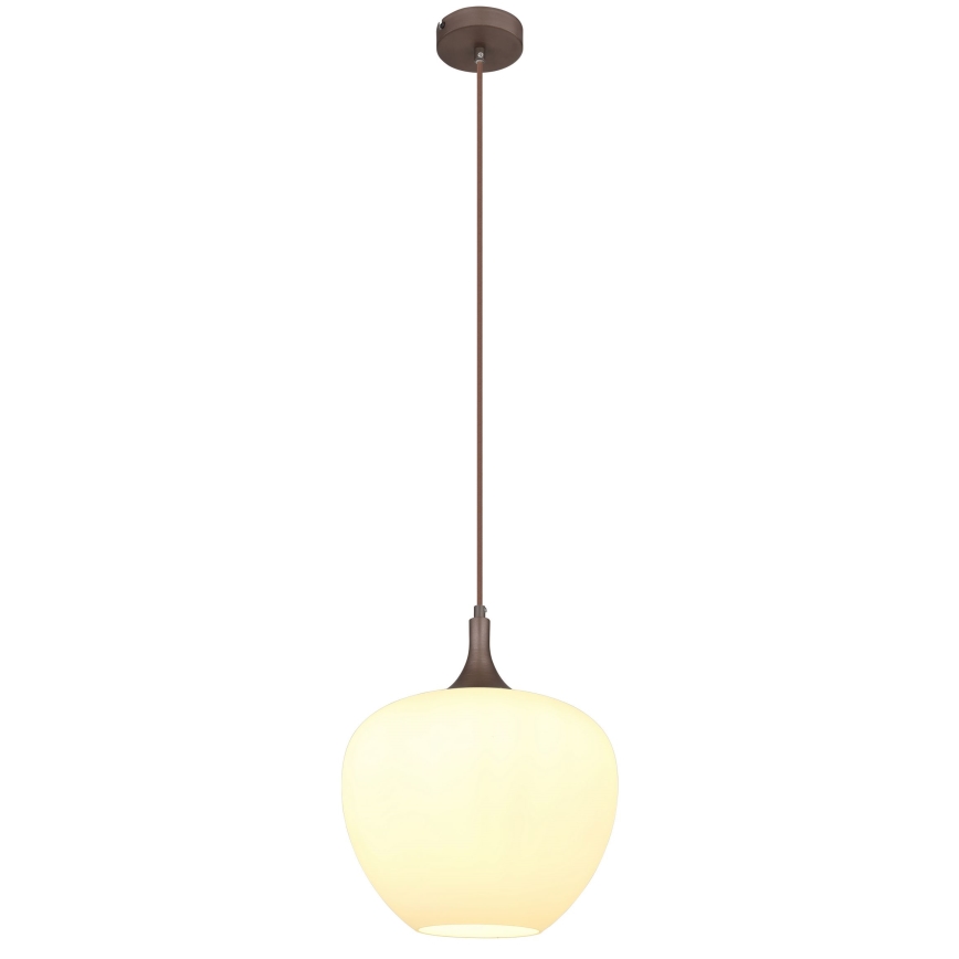 Globo - Hängeleuchte 1xE27/60W/230V d 29 cm weiß/braun