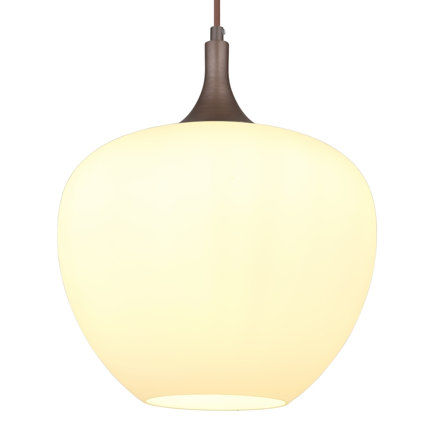 Globo - Hängeleuchte 1xE27/60W/230V d 29 cm weiß/braun
