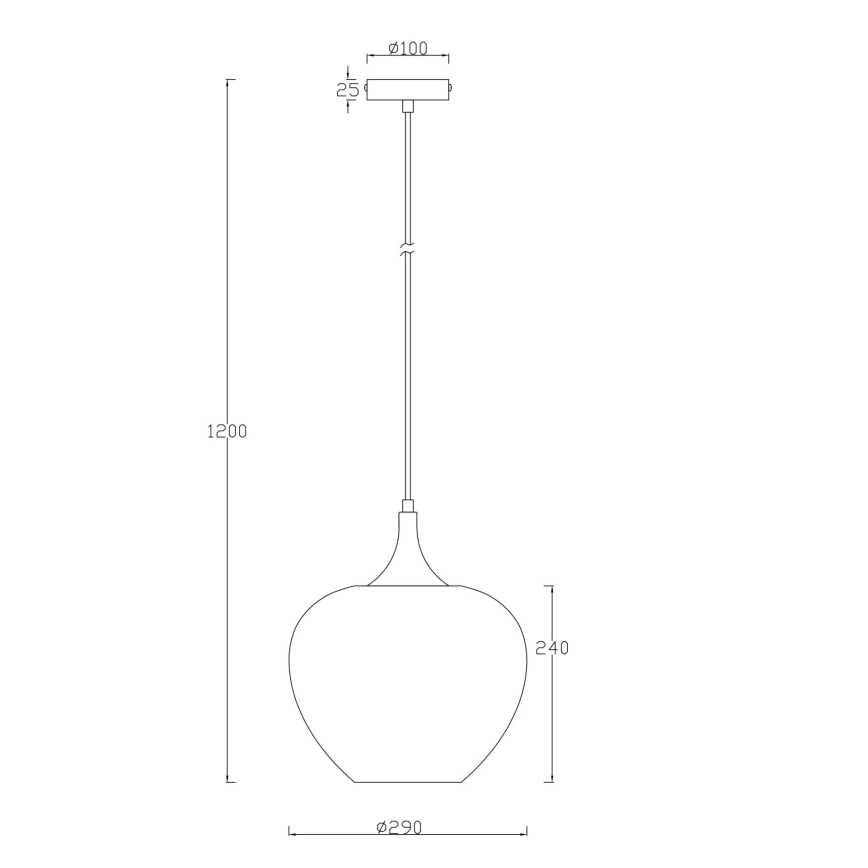 Globo - Hängeleuchte 1xE27/40W/230V d 29 cm weiß/anthrazit