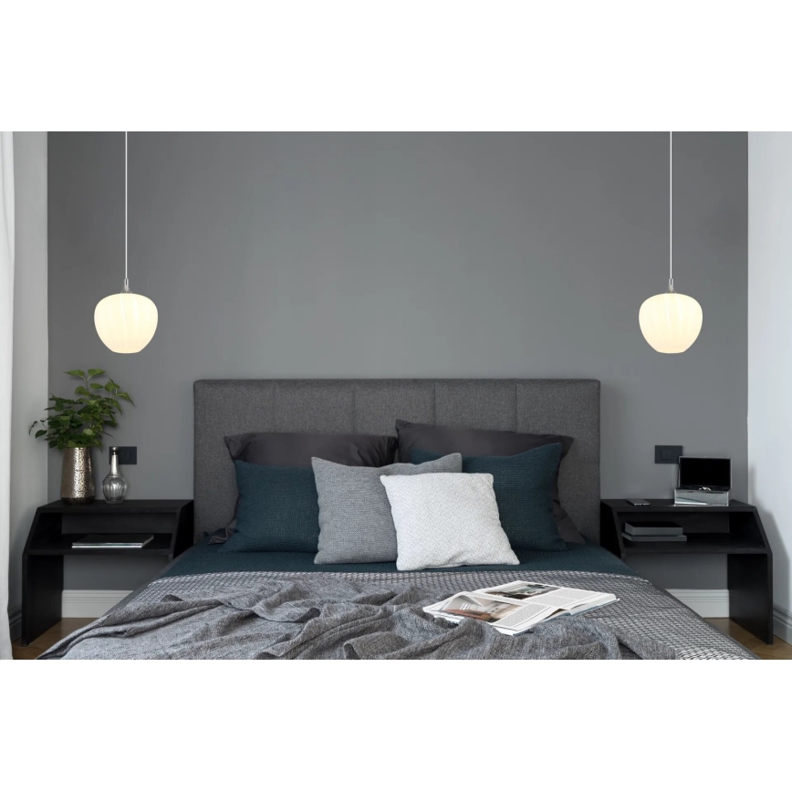 Globo - Hängeleuchte 1xE27/60W/230V d 29 cm weiß