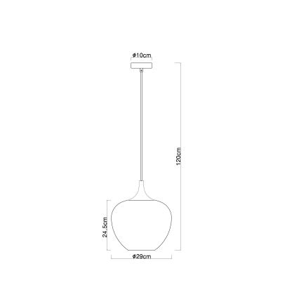 Globo - Hängeleuchte 1xE27/60W/230V d 29 cm weiß