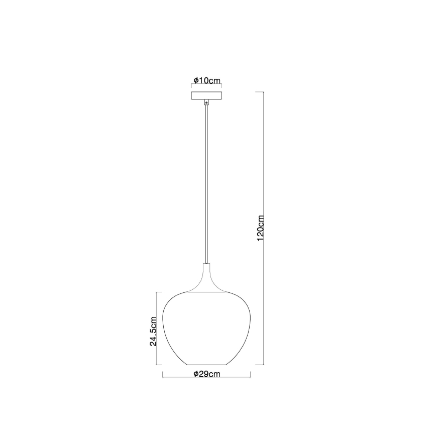 Globo - Hängeleuchte 1xE27/60W/230V d 29 cm weiß