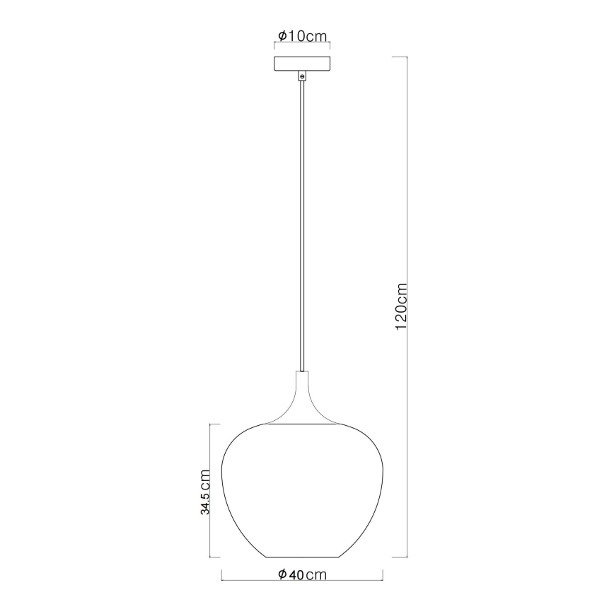 Globo - Hängeleuchte 1xE27/60W/230V d 40 cm kupfern